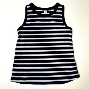 Old Navy Black and White Striped Tank Top size sma